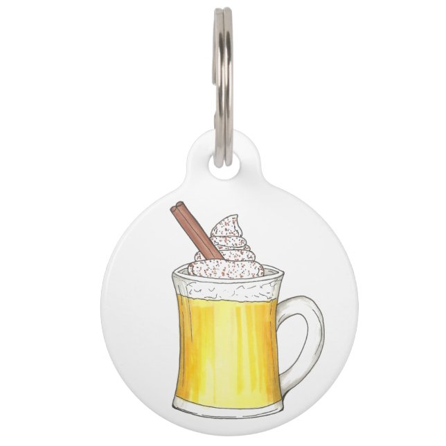 暖冬エッグノグエッグノグシナモンスティックグルメ ペット　ネームタグ (正面)