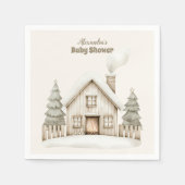 暖冬コテージベビーシャワー スタンダードカクテルナプキン (正面)