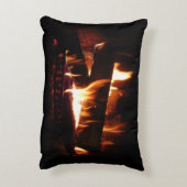 暖冬シーン撮影の暖炉 アクセントクッション (裏面(縦))