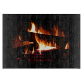 暖冬シーン撮影の暖炉 カッティングボード (正面)