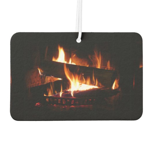 暖冬シーン撮影の暖炉 カーエアーフレッシュナー (裏面)