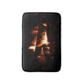 暖冬シーン撮影の暖炉 バスマット (正面縦)