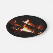暖冬シーン撮影の暖炉 ペーパープレート (アングル)