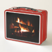 暖冬シーン撮影の暖炉 メタルランチボックス (裏面)