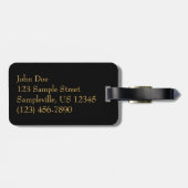 暖冬シーン撮影の暖炉 ラゲッジタグ (裏面横)