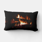 暖冬シーン撮影の暖炉 ランバークッション (裏面)