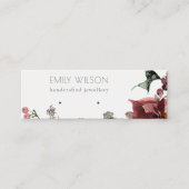 暖冬フェスティバルの葉のスタッドイヤリングディスプレイ スキニー名刺 (正面)