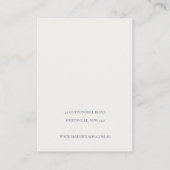 暖冬フェスティバルの葉のスタッドイヤリングディスプレイ 名刺 (裏面)