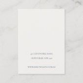 暖冬フェスティバルの葉のヘアクリップの表示 名刺 (裏面)