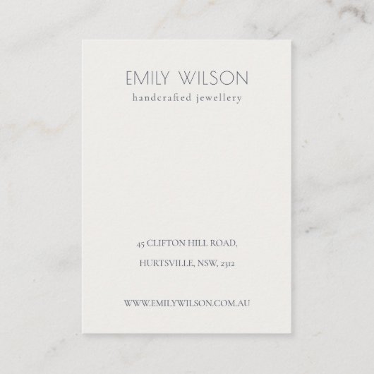 暖冬フェスティバルの葉のロゴ3イヤリングディスプレイ 名刺 (裏面)