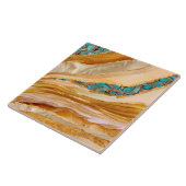 暖大理石抽象芸術フロー タイル (側面)