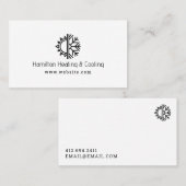 暖房および冷却名刺 名刺 (正面/裏面)