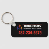 暖房および冷却HVAC キーホルダー (裏面)