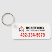暖房および冷却HVAC キーホルダー (裏面)