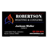 暖房および冷却HVAC マグネット名刺 (正面)