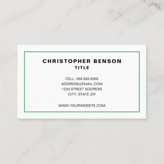 暖房および冷却HVAC 名刺 (裏面)