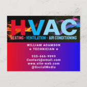 暖房および冷房および空調 | HVACモダン ポストカード (正面)