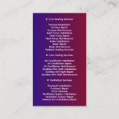 暖房および冷房および空調 | HVACモダン 名刺 (裏面)