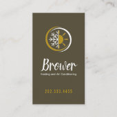 暖房および空調、冷却、修理 名刺 (正面)