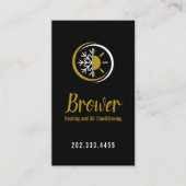 暖房および空調、冷却、修理 名刺 (正面)