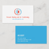 暖房および空調、冷却、修理 名刺 (正面/裏面)