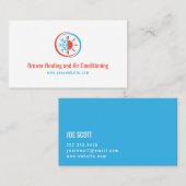 暖房および空調、冷却、修理 名刺 (正面/裏面)