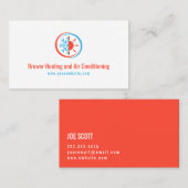 暖房および空調、冷却、修理 名刺 (正面/裏面)