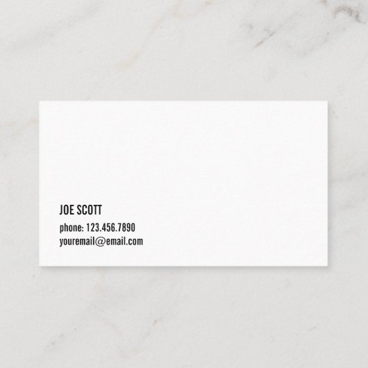 暖房および空調、冷却 名刺 (裏面)