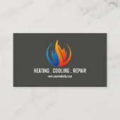 暖房および空調、冷却 名刺 (正面)
