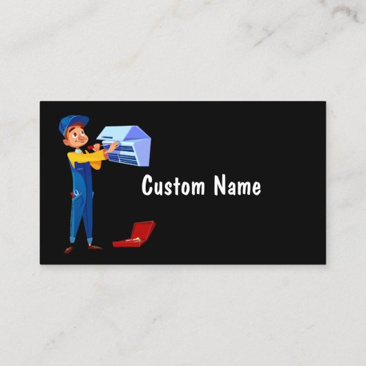 暖房および空調HVAC修理インストール 名刺 (裏面)