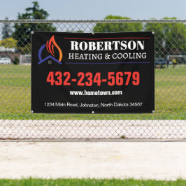 暖房と冷房のHVAC 横断幕