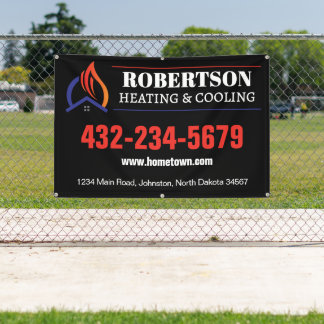 暖房と冷房のHVAC 横断幕