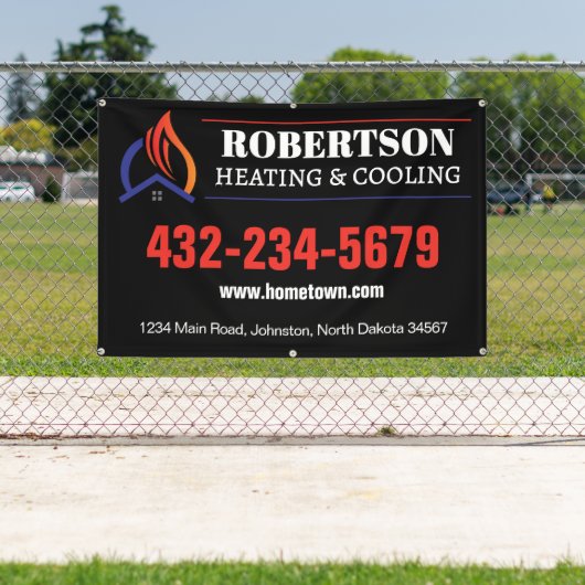 暖房と冷房のHVAC 横断幕 (インサイチュ)