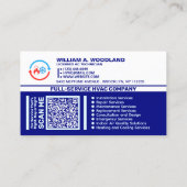 暖房と冷房＆エアコンQRコード | 商用HVAC 名刺 (裏面)