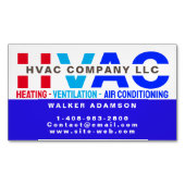 暖房と換気と空調 – HVAC マグネット名刺 (正面)
