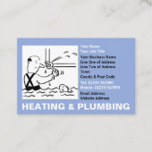 暖房と配管の漫画 名刺 (正面)