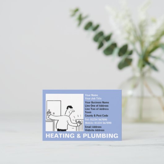 暖房と配管の漫画 名刺