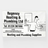 暖房と配管 横断幕 (横)