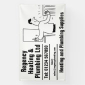 暖房と配管 横断幕 (縦)