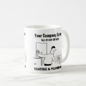 暖房サービス漫画のマグカップ コーヒーマグカップ (正面右)