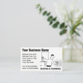 暖房サービス漫画の名刺 名刺 (スタンド正面)