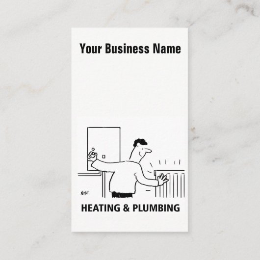 暖房サービス漫画の名刺 名刺 (裏面)