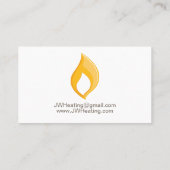 暖房ボイラー修理業火炎 名刺 (裏面)