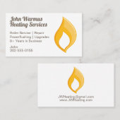 暖房ボイラー修理業火炎 名刺 (正面/裏面)