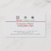 暖房冷房および営業太陽のマネージャ 名刺 (裏面)