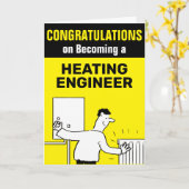 暖房技師へのお祝い カード (黄色い花)