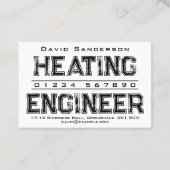 暖房技術者の名刺 名刺 (裏面)