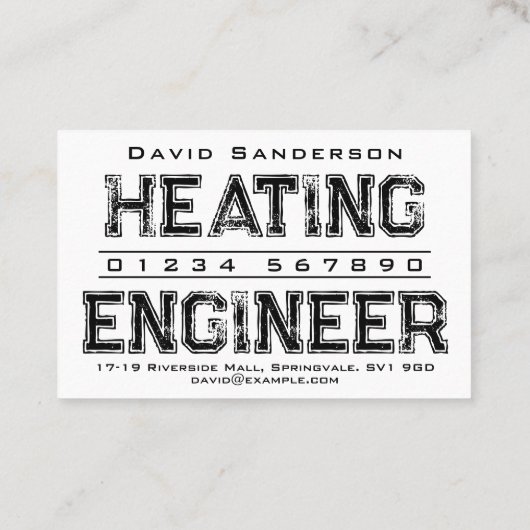 暖房技術者の名刺 名刺 (裏面)