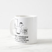 暖房技術者の給排水衛生設備および暖房 コーヒーマグカップ (正面左)