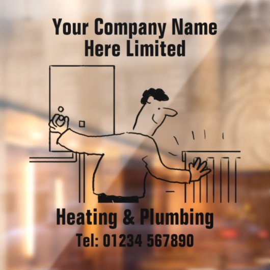 暖房技術者または暖房/配管会社 ウィンドウサイン (シート2)